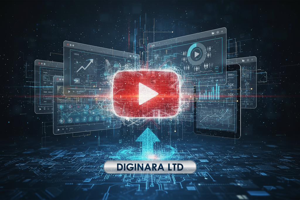 Innovative YouTube Video Ad Campaigns with Blue and Sky Black Theme